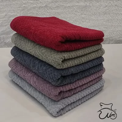 حوله دست و صورت ژاکارد رزاری