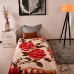 پتو روشا گلدار یک نفره