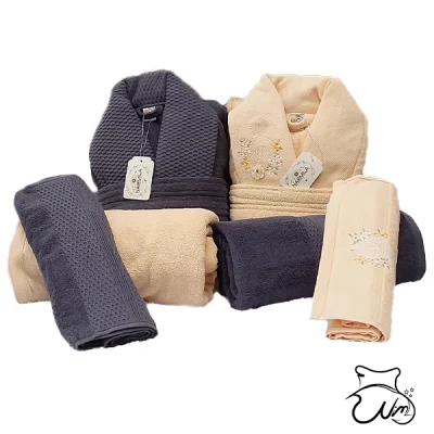 سرویس حوله عروس و داماد 8تکه گلدوزی سه بعدی برند NARMILA