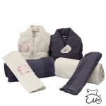 سرویس حوله عروس و داماد 8تکه گلدوزی سه بعدی برند NARMILA